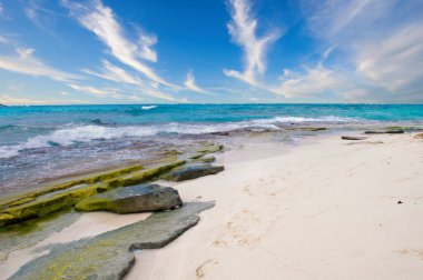 Rocky Cay beach landscape.  Archipelago of San Andres, Providencia and Santa Catalina. clipart