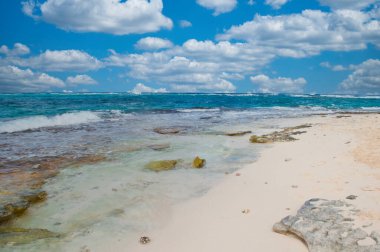 Rocky Cay beach landscape.  Archipelago of San Andres, Providencia and Santa Catalina. clipart