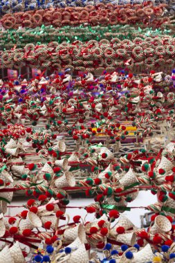 Tzintzuntzan, Michoacan, Meksika. 19 Temmuz 2008: El sanatları satışı