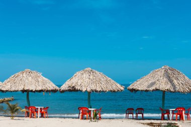 Sucre, Sincelejo, Kolombiya. 23 Nisan 2009: Coveas Sahilleri, Morrosquillo Körfezi