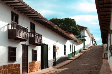 Santander, Kolombiya 'nın kuzeyinde Barichara Cephesi. 