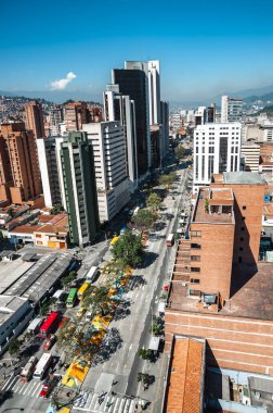 Medellin, Antioquia, Kolombiya. 24 Mayıs 2013: Medellin Şehri Panoramisi. 