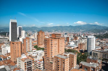 Medellin, Antioquia, Kolombiya. 24 Mayıs 2013: Medellin Şehri Panoramisi. 