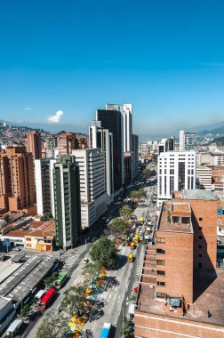 Medellin, Antioquia, Kolombiya. 24 Mayıs 2013: Medellin Şehri Panoramisi. 