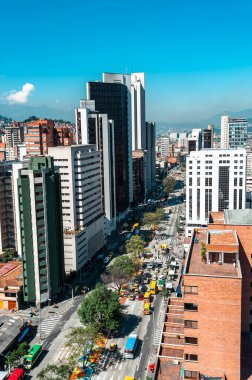 Medellin, Antioquia, Kolombiya. 24 Mayıs 2013: Medellin Şehri Panoramisi. 