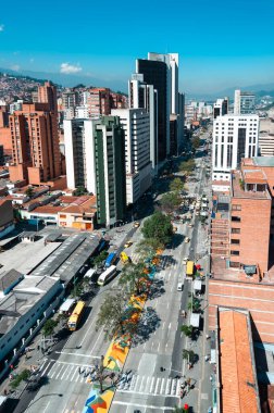 Medellin, Antioquia, Kolombiya. 24 Mayıs 2013: Medellin Şehri Panoramisi. 