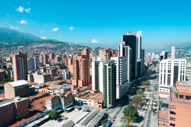 Medellin, Antioquia, Kolombiya. 24 Mayıs 2013: Medellin Şehri Panoramisi. 
