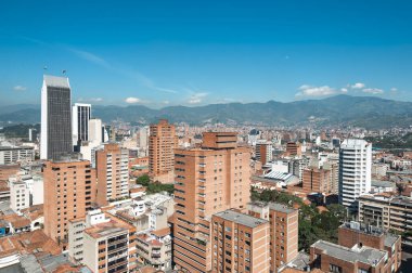 Medellin, Antioquia, Kolombiya. 24 Mayıs 2013: Medellin Şehri Panoramisi. 