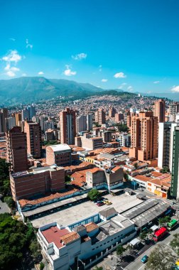 Medellin, Antioquia, Kolombiya. 24 Mayıs 2013: Medellin Şehri Panoramisi. 