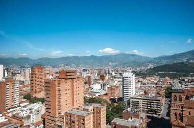 Medellin, Antioquia, Kolombiya. 24 Mayıs 2013: Medellin Şehri Panoramisi. 