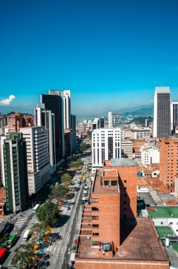 Medellin, Antioquia, Kolombiya. 24 Mayıs 2013: Medellin Şehri Panoramisi. 