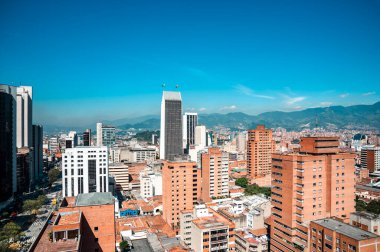 Medellin, Antioquia, Kolombiya. 24 Mayıs 2013: Medellin Şehri Panoramisi. 