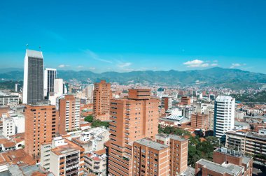Medellin, Antioquia, Kolombiya. 24 Mayıs 2013: Medellin Şehri Panoramisi. 