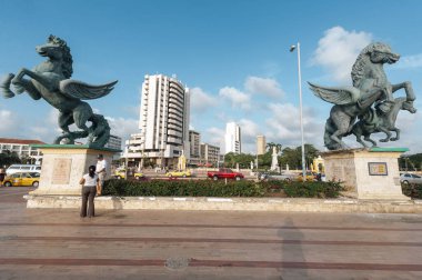 Cartagena, Bolivar, Kolombiya. 15 Şubat 2010: Pegasus İskelesi.
