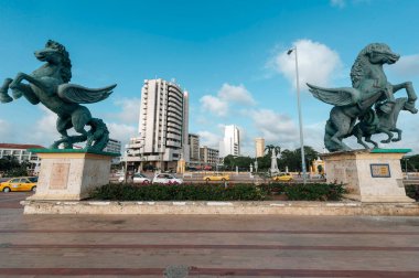 Cartagena, Bolivar, Kolombiya. 15 Şubat 2010: Pegasus İskelesi.