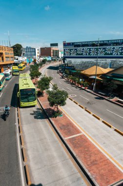 Bucaramanga, Santander, Kolombiya. 29 Ekim 2010: Metrolinea Otobüsü