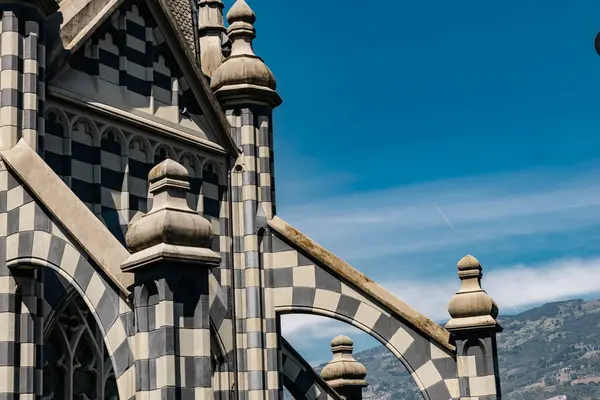 stock image Medellin, Antioquia, Colombia. January 17, 2024: Dome of the Palace of Culture and blue sky.