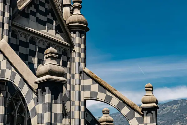 stock image Medellin, Antioquia, Colombia. January 17, 2024: Dome of the Palace of Culture and blue sky.