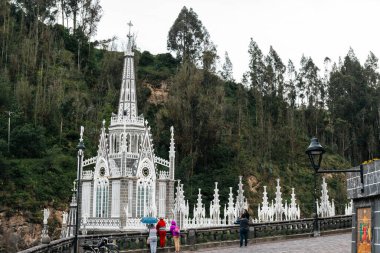 Lpiales, Narino, Kolombiya. 26 Haziran 2024: Las Lajas 'ın Meryem Ana' sının Sığınağı.