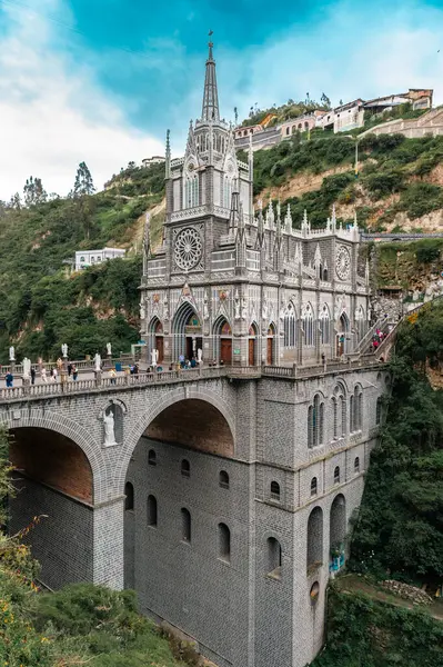 Lpiales, Narino, Kolombiya. 26 Haziran 2024: Las Lajas 'ın Meryem Ana' sının Sığınağı.