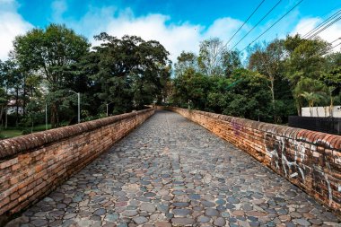 Popayn, Cauca, Colombia. April 30 , 2024: The Humilladero Bridge, officially named the Bolvar Bridge. clipart