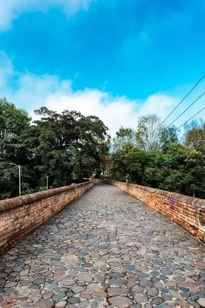 stock image Popayn, Cauca, Colombia. April 30 , 2024: The Humilladero Bridge, officially named the Bolvar Bridge.