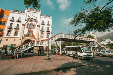 Cali, Santiago de Cali, Valle del Cauca, Colombia. February 27, 2011: Coltabacos building and its beautiful architecture. clipart