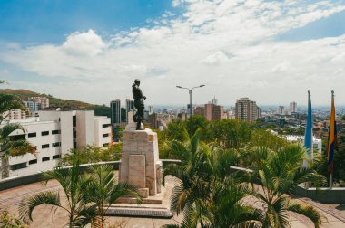 Cali, Santiago de Cali, Valle del Cauca, Kolombiya. 27 Şubat 2011: Sebastian de Belalczar Anıtı