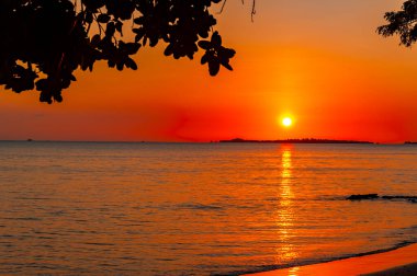 Golfo de Morrosquillo 'da inanılmaz bir gün batımı, Sucre