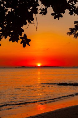 Golfo de Morrosquillo 'da inanılmaz bir gün batımı, Sucre