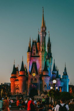 Orlando, Florida, Estados Unidos, October 3, 2012: Cinderella Castle at Disney World Park clipart