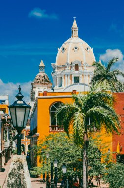 Cartagena, Bolivar, Kolombiya. 17 Ocak 2013: San Pedro Claver Kilisesi ve Manastırı. 