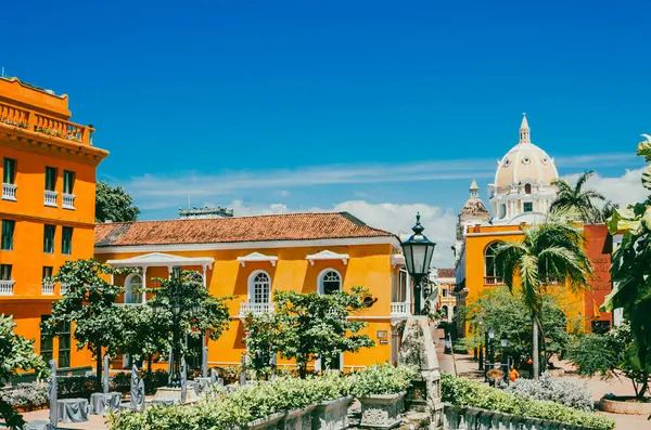 Cartagena, Bolivar, Kolombiya. 17 Ocak 2013: San Pedro Claver Kilisesi ve Manastırı. 