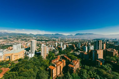 Medellin, Antioquia, Colombia. February 18, 2013: Panoramic of The Poblado.  clipart