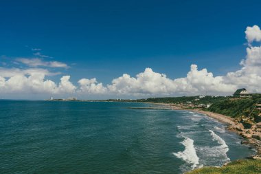 Puerto Salgar, Barranquilla, Kolombiya sahillerinin manzarası.