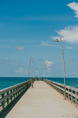 Puerto Kolombiya, Barranquilla, Kolombiya 'da deniz manzaralı doğal manzara.