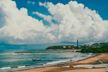 Natural landscape with sea view in Puerto Colombia, Barranquilla, Colombia. clipart