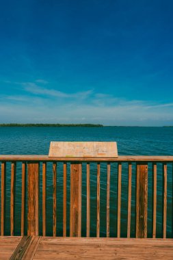 The Mallorqun swamp seen from the pier and blue sky. Barranquilla, Atlantico, Colombia. clipart