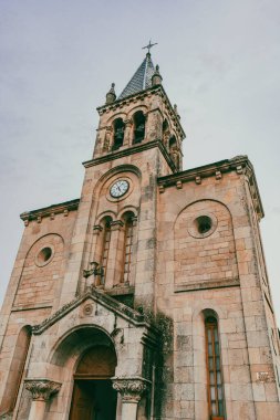 Galicia, Sarria, Spain. November 4, 2024: Parish church of Santa Maria Sarria clipart