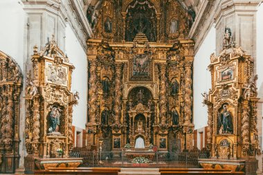 Santiago de Compostela, İspanya. 9 Kasım 2024 Ruhlar Şapeli 'nin İçi.