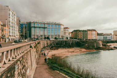 La Coruna, İspanya. 11 Kasım 2024: Amorosas Sahili, A Corua, İspanya.