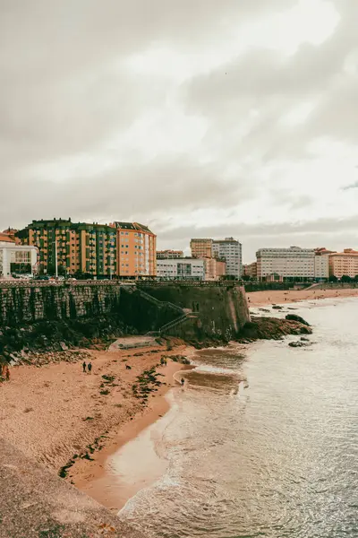 La Coruna, İspanya. 11 Kasım 2024: Amorosas Sahili, A Corua, İspanya.