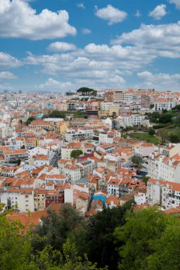 Lizbon, Portekiz. 9 Nisan 2022: Lizbon 'daki So Jorge Kalesi.