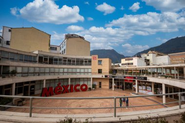 Bogota, Kolombiya. 5 Temmuz 2021: Gökyüzü bulutlu La Candelaria.