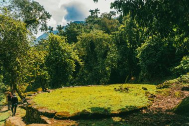 Tayrona Ulusal Parkı 'ndaki Kayıp Şehir' in doğal manzaraları. Santa Marta Magdalena, Kolombiya.