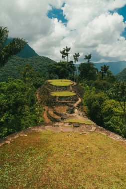 Tayrona Ulusal Parkı 'ndaki Kayıp Şehir' in doğal manzaraları. Santa Marta Magdalena, Kolombiya.
