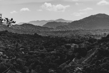 Tayrona Ulusal Parkı 'ndaki Kayıp Şehir' in doğal manzaraları. Santa Marta Magdalena, Kolombiya.