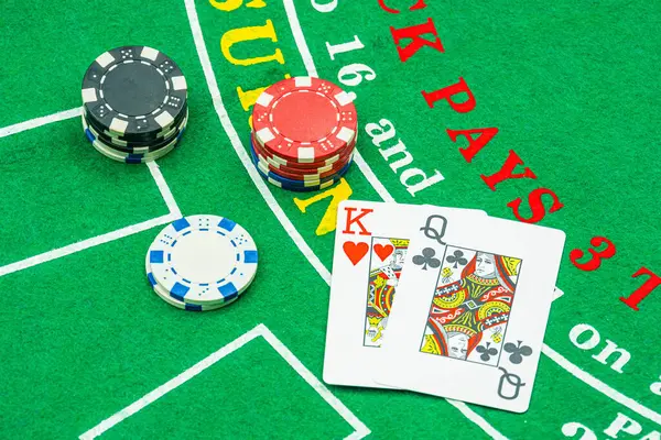 Bir Casino Black Jack masası. Kumarhane, kumarhane, kumarhane, poker...