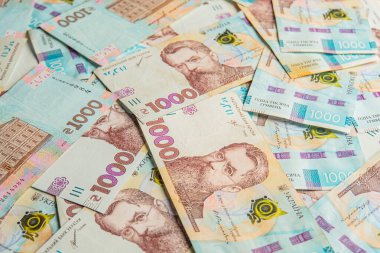 Ukrayna parası 1000 Hryvnia geçmişi. Ukrayna finans, maaş, emekli maaşı, bağışlar, vergiler. 1000 Hryvnia 'nın arka planı