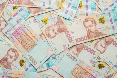 Ukrayna parası 1000 Hryvnia geçmişi. Ukrayna finans, maaş, emekli maaşı, bağışlar, vergiler. 1000 Hryvnia 'nın arka planı